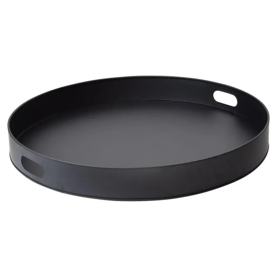 Dienbladen-Loft24 LOFT42 Tray Metalen Dienblad – Zwart – Ø60 cm
