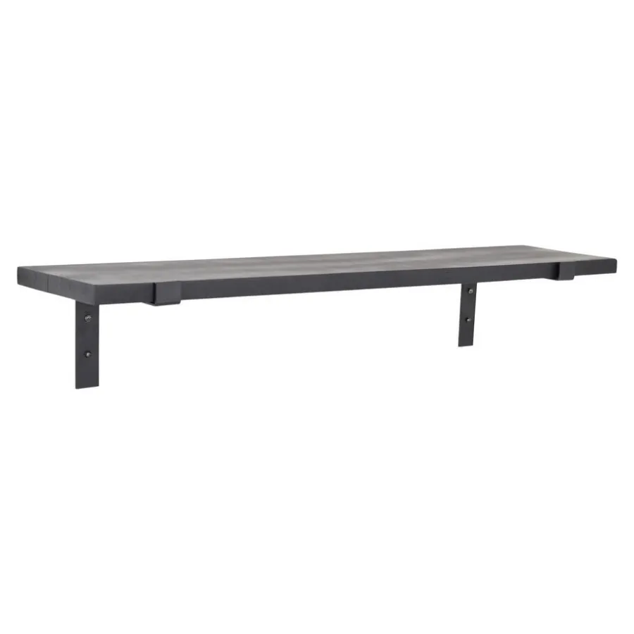Loft24 LOFT42 Wally Wandplank Zwart Mangohout - Industrieel - 70x16x1,6