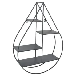 Wandrekken-Loft24 LOFT42 Wally Wandrek Druppel - Metaal - Mat Zwart - 50x70x15