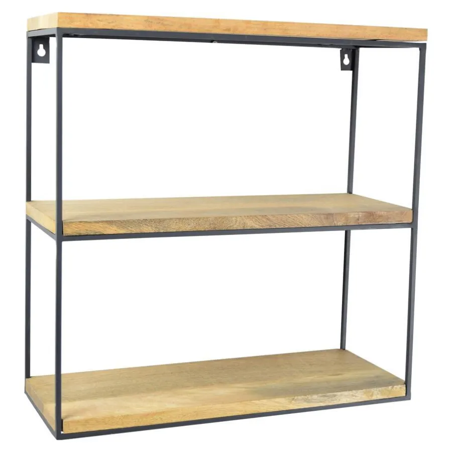 Wandrekken-Loft24 LOFT42 Wally Wandrek met Mangohout - Metaal - 45x45x18