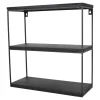 Loft24 LOFT42 Wally Wandrek met Zwart Mangohout - Metaal - 45x45x18
