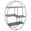 Wandrekken-Loft24 LOFT42 Wally Wandrek Ovaal - Metaal - Mat Zwart - 50x70x15