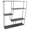 Wandrekken-Loft24 LOFT42 Wally Wandrek Rechthoek - Metaal - Mat Zwart - 80x70x15