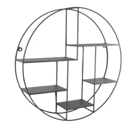 Wandrekken-Loft24 LOFT42 Wally Wandrek Rond - Metaal - Mat Zwart - 70x70x15