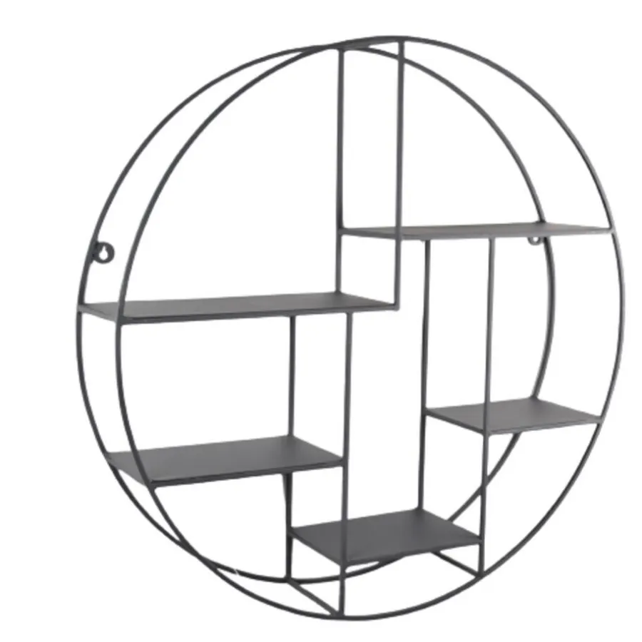 Wandrekken-Loft24 LOFT42 Wally Wandrek Rond - Metaal - Mat Zwart - 70x70x15