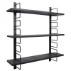 Loft24 LOFT42 Wandrek Zwart - Mangohout – Metaal - 64x13x74
