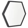 Loft24 LOFT42 Wandspiegel Zeshoek Small - Zwart - 36x32