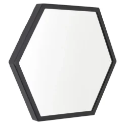 Loft24 LOFT42 Wandspiegel Zeshoek Small - Zwart - 36x32