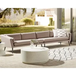 Loungebanken-Beliani LORETELLO - Loungebank 4- zits - Beige - Polyester