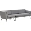 Beliani LORETELLO - Loungebank 3-zits - Grijs - Links - Polyester