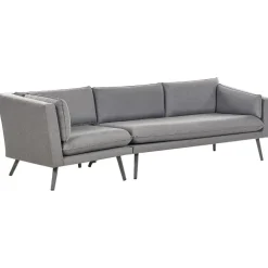 Beliani LORETELLO - Loungebank 3-zits - Grijs - Links - Polyester