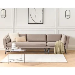 Loungebanken-Beliani LORETELLO - Loungebank 3-zits - Beige - Polyester