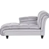 Beliani LORMONT - Chaise longue - Grijs - Rechterzijde - Fluweel