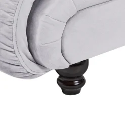Beliani LORMONT - Chaise longue - Grijs - Rechterzijde - Fluweel
