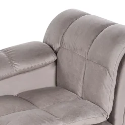 Beliani LORMONT - Chaise longue - Taupe - Rechterzijde - Fluweel
