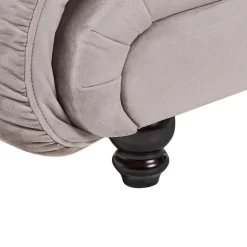 Beliani LORMONT - Chaise longue - Taupe - Rechterzijde - Fluweel