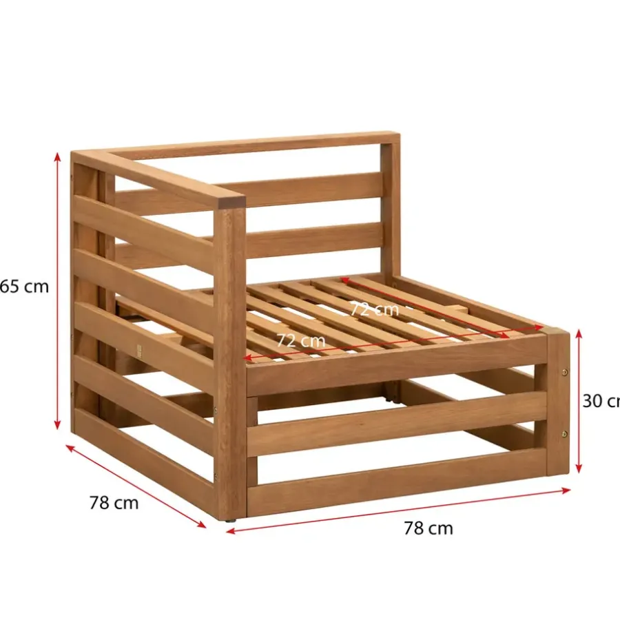 Leen Bakker Loungebank element Clermont - hoek - 63x78x78 cm