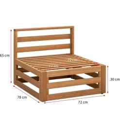 Leen Bakker Loungebank element Clermont - midden - 63x78x72 cm
