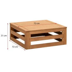 Loungeset Elementen-Leen Bakker Loungebank element Clermont - tafel/hocker - 30x72x72 cm