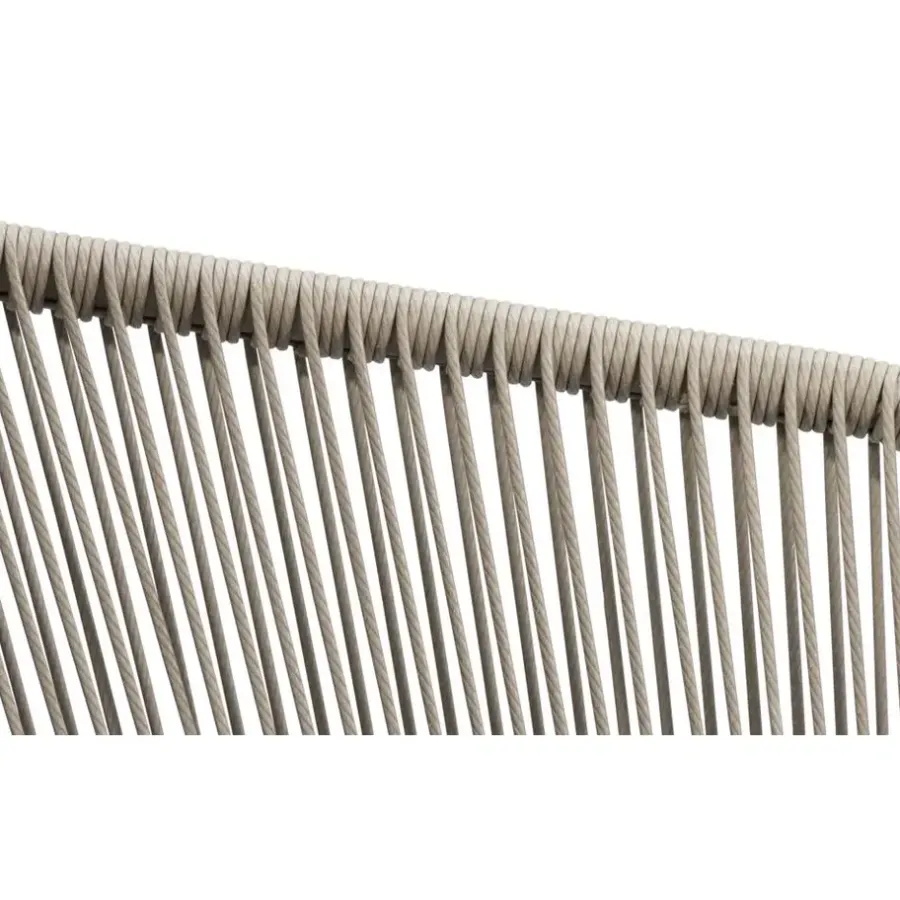 Leen Bakker Loungebank Nant - wicker/acacia taupe - 87x170x67 cm - incl. kussens