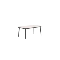 Garden Impressions Lounge-diningtafel voor Bologna/Diamo/Teramon - 160x90 cm - zwart
