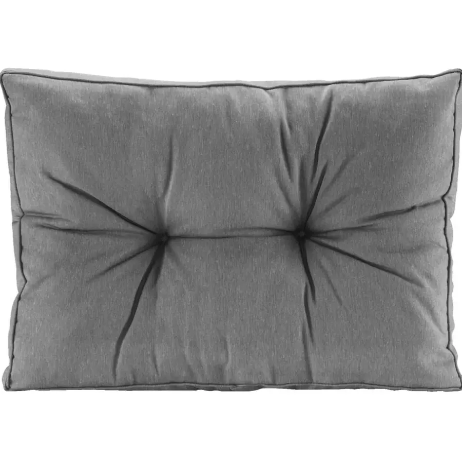 Leen Bakker Loungekussen Florence rug - grijs - 60x43 cm