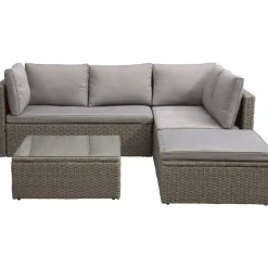 Loungesets|Loungesets-Leen Bakker Loungeset Narbonne - antraciet
