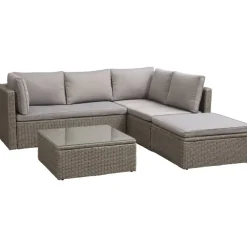 Loungesets|Loungesets-Leen Bakker Loungeset Narbonne - antraciet