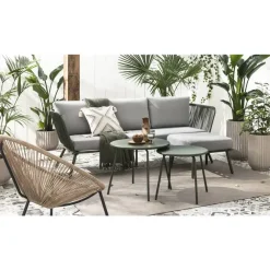 Tuinstoelen-Leen Bakker Loungestoel Formentera - naturel