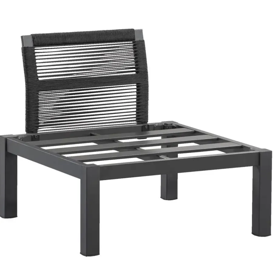 Leen Bakker Loungestoel middenelement Ardeche - grijs - 78x72x66 cm