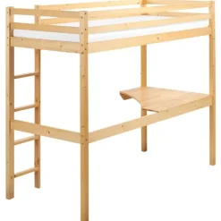 1-Persoons Bedden-Beliani LOURY - Kinderbed - Lichtbruin - 90 x 200 cm - Dennenhout