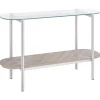 Sidetables-Leen Bakker LOVELL - Sidetable - Lichtbruin/Zilver - Hout