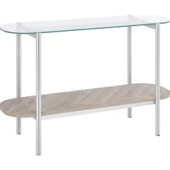 Sidetables-Leen Bakker LOVELL - Sidetable - Lichtbruin/Zilver - Hout