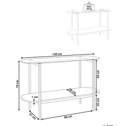 Sidetables-Leen Bakker LOVELL - Sidetable - Lichtbruin/Zilver - Hout