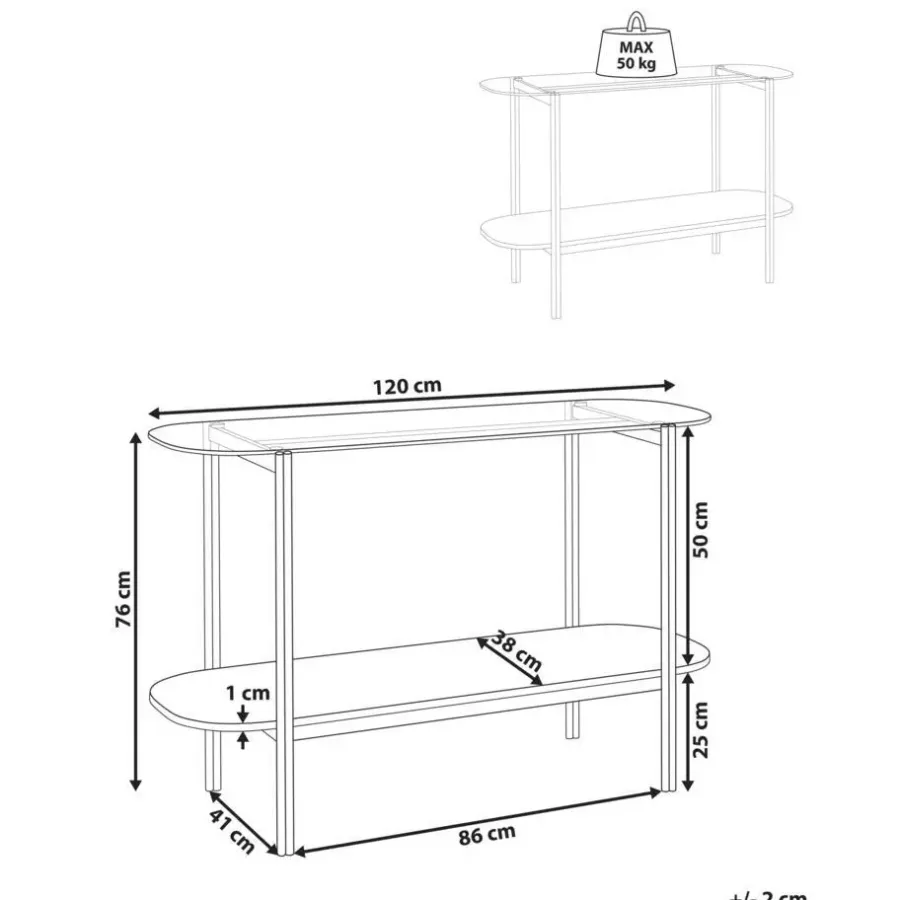 Sidetables-Leen Bakker LOVELL - Sidetable - Lichtbruin/Zilver - Hout