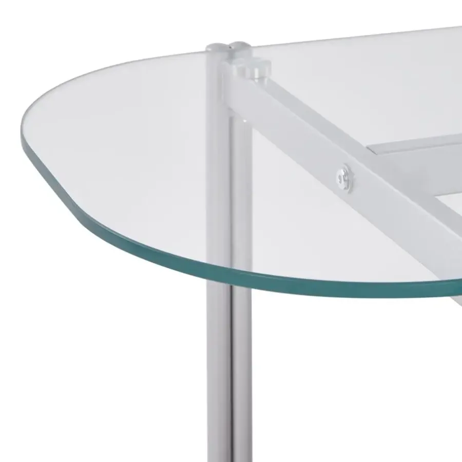 Sidetables-Leen Bakker LOVELL - Sidetable - Lichtbruin/Zilver - Hout