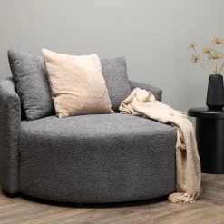 Loveseats-Fjôrd Loveseat Teddy Grijs - Zithoogte 40cm - 118x118x72cm - Kelso