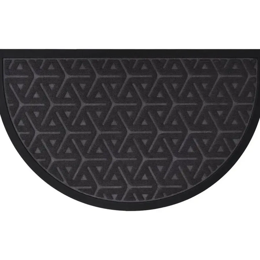 Luance Deurmat - donkergrijs - rubber - halve maan - 75 x 44 cm