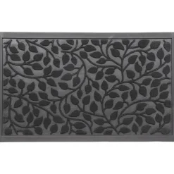Luance Deurmat - zwart - rubber - rechthoek - 75 x 45 cm