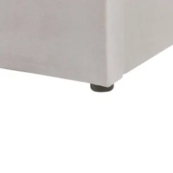 Beliani LUBBON - Bed met opbergruimte - Lichtgrijs - 140 x 200 cm - Fluweel