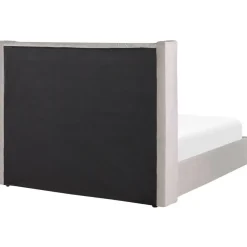 Beliani LUBBON - Bed met opbergruimte - Lichtgrijs - 140 x 200 cm - Fluweel