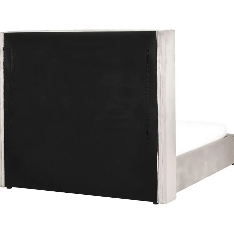 Beliani LUBBON - Bed met opbergruimte - Taupe - 140 x 200 cm - Fluweel
