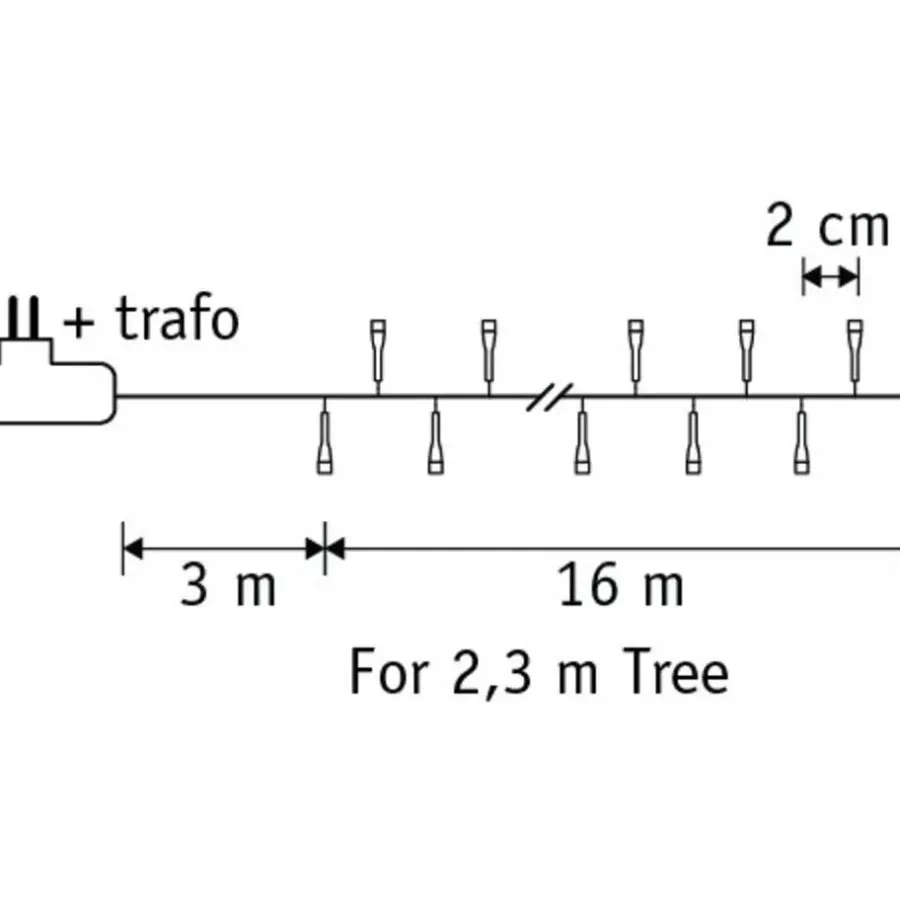 Luca Lighting Kerstboomverlichting - 800 LED - L1600 cm - Multikleur