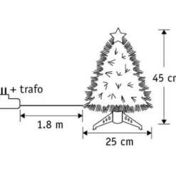 Kerstbomen-Luca Lighting Mercury Kunstkerstboom - Fibre Optic - H45 x Ø25 cm