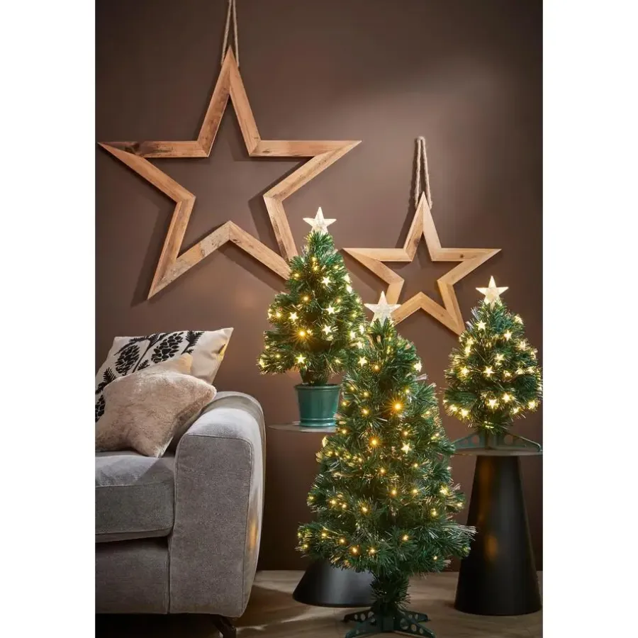 Kerstbomen-Luca Lighting Mercury Kunstkerstboom - Fibre Optic - H45 x Ø25 cm