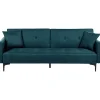 Beliani LUCAN - Slaapbank 3-zits - Blauw - Polyester
