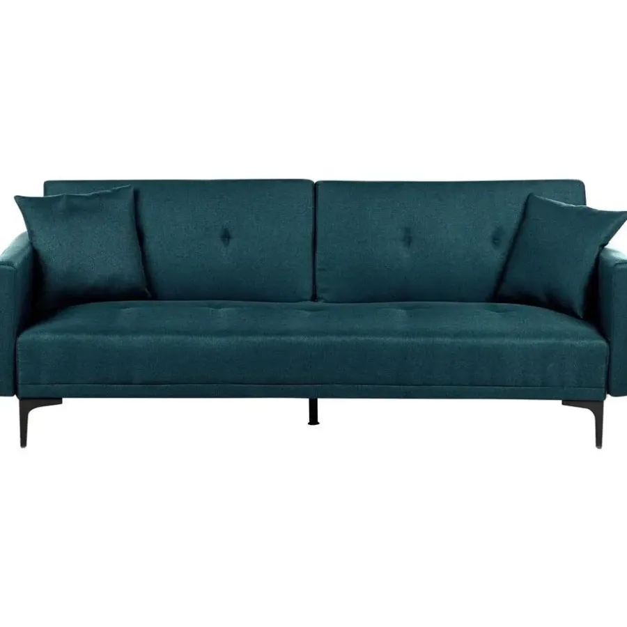 Beliani LUCAN - Slaapbank 3-zits - Blauw - Polyester
