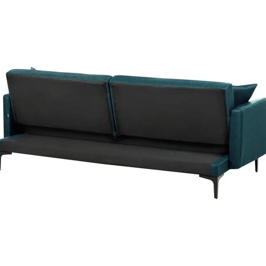 Beliani LUCAN - Slaapbank 3-zits - Blauw - Polyester