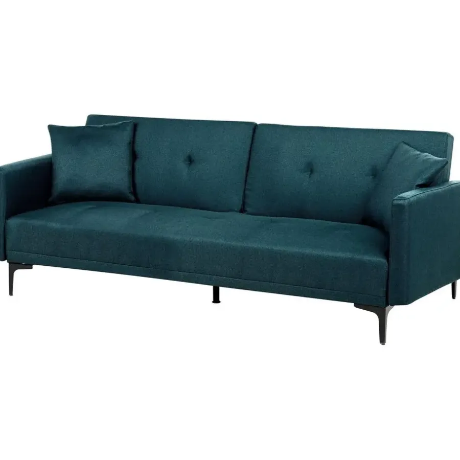 Beliani LUCAN - Slaapbank 3-zits - Blauw - Polyester