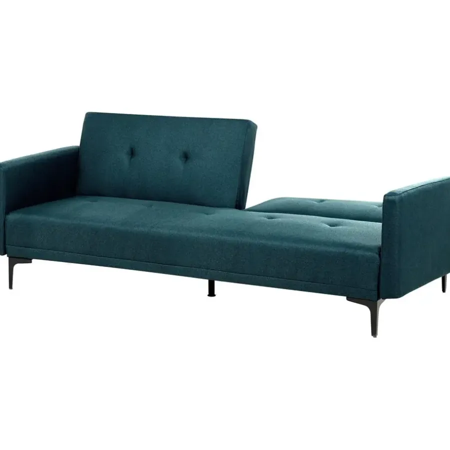 Beliani LUCAN - Slaapbank 3-zits - Blauw - Polyester